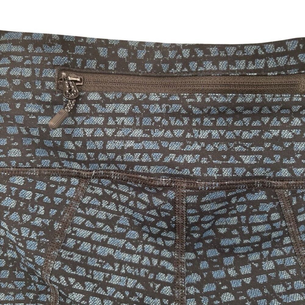 Lululemon Pace Rival Crop 19" Leggings Shatter Weave Teal Lake / Black Size‎ 2 - Picture 13 of 14